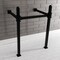 Kingston Brass VPB3322SQ0 22-Inch Stainless Steel Console Sink Legs, Matte Black VPB3322SQ0 - alternate 2